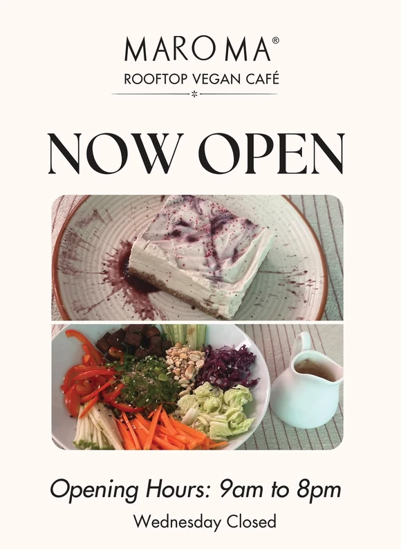 A New Chapter: Maroma Rooftop Vegan Café Opens