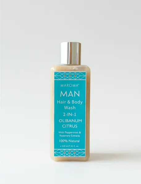 Olibanum Citrus 2-in-1 Hair and Body Wash for Men - Maroma