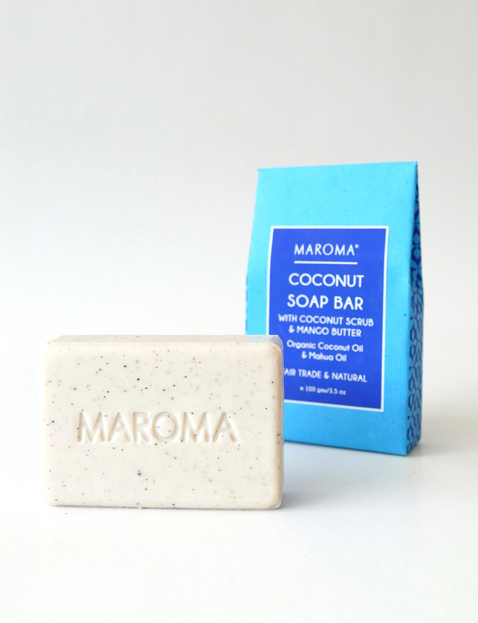 Coconut Soap Bar with Coconut Scrub & Mango Butter - Maroma