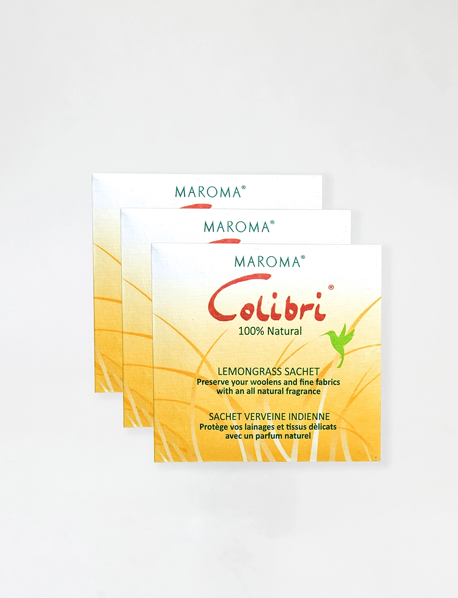 Colibri Lemongrass Square Sachet – Pack of 3 - Maroma