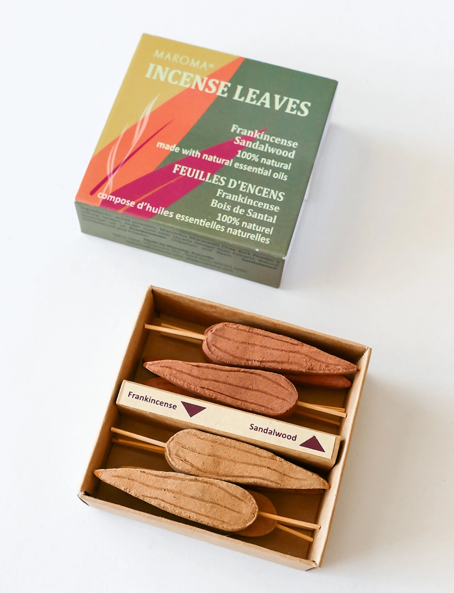 Frankincense & Sandalwood Incense Leaves - Maroma