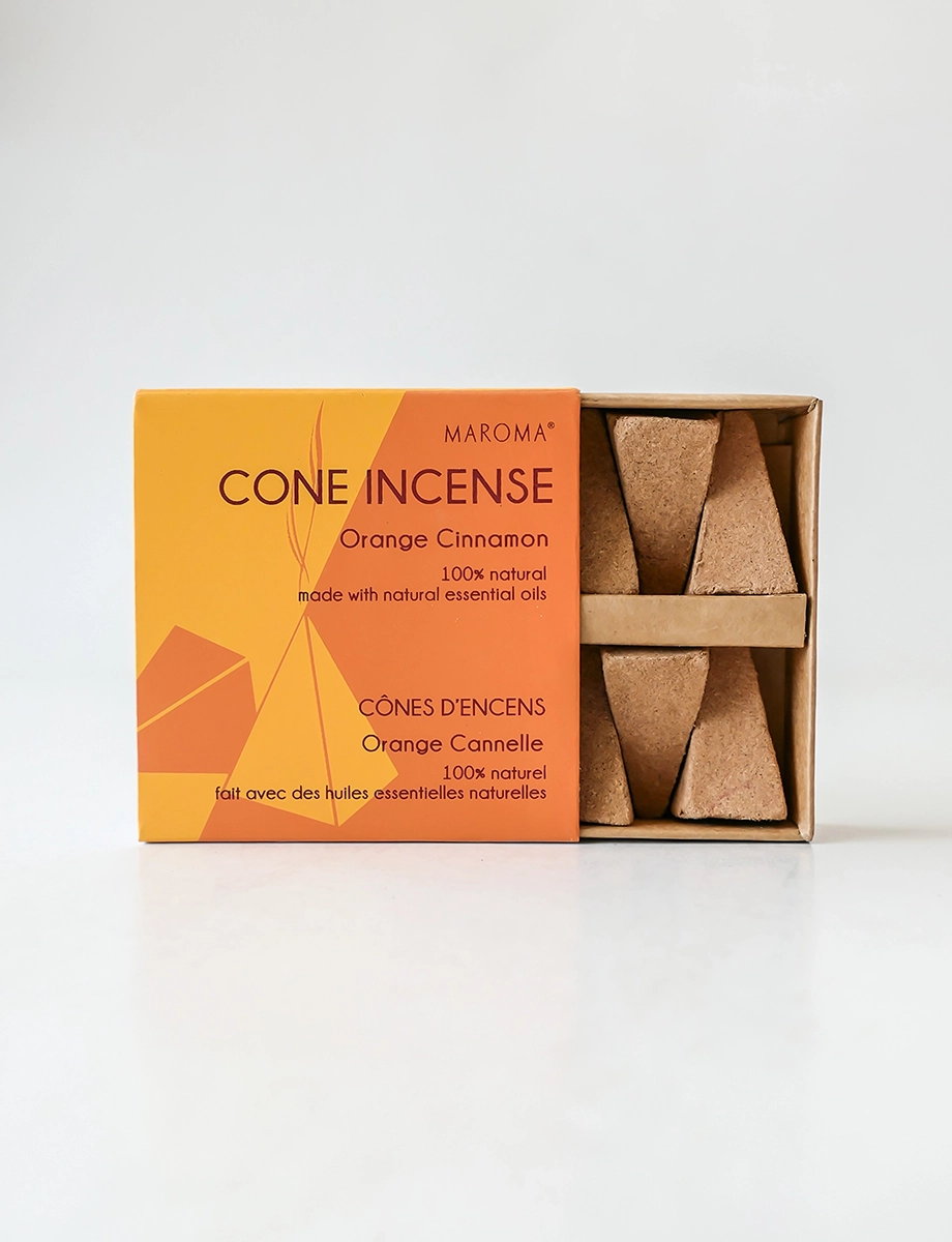 Orange Cinnamon Cone Incense - Maroma