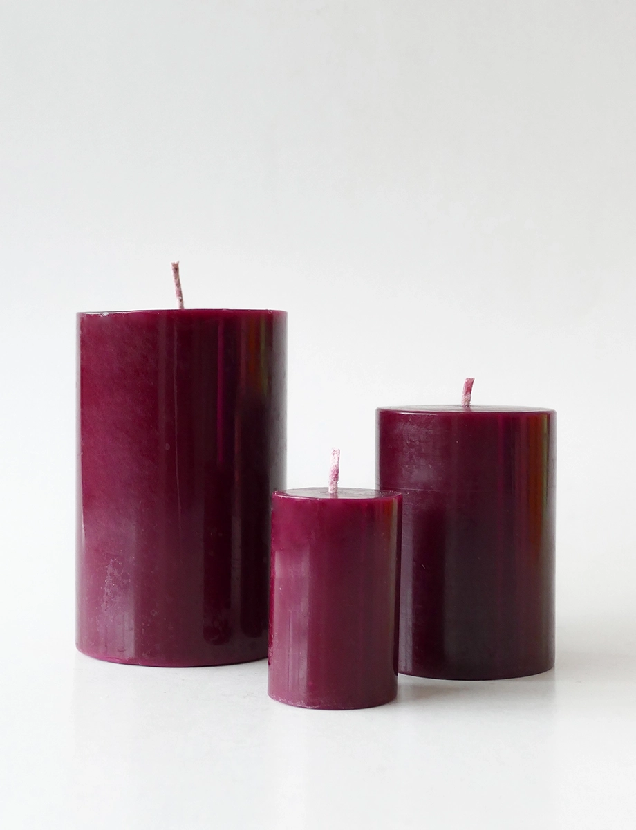 Cranberry Pillar Candle - Maroma