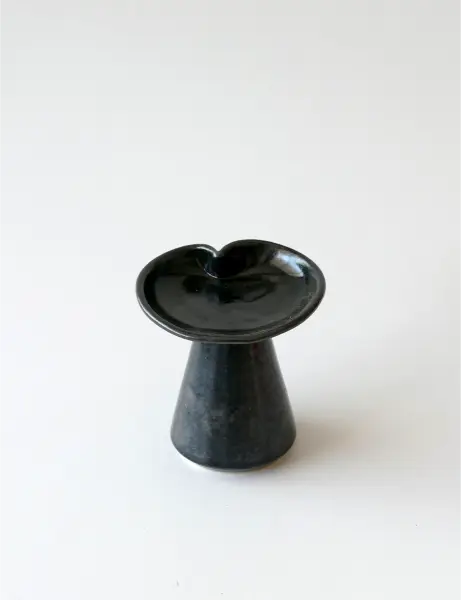 Ceramic Candle Holder Black - Maroma