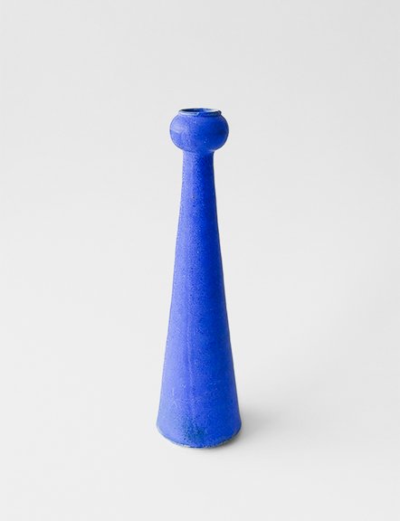 Ceramic Deep Blue Taper Candle Holder - Maroma