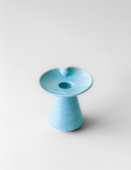 Ceramic Taper Candle Holder Blue - Maroma
