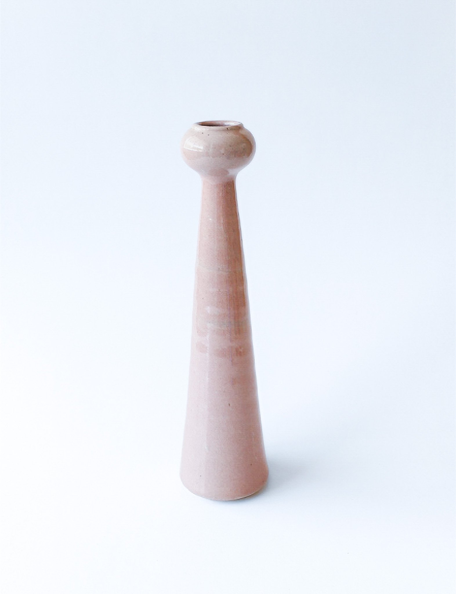 Ceramic Light Pink Taper Candle Holder - Maroma